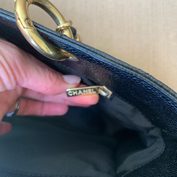 CHANEL Grand Shopper Tote Black Gold AUTHENTIC - Picture 6 of 15